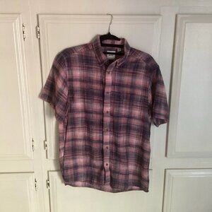 ROWM Plaid Short Sleeve Button Up Shirt Men's Medium